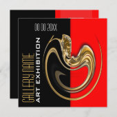 Invitation PERSONNALISER de galerie d'exposition d'exposition (Devant / Derrière)