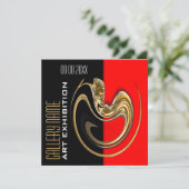 Invitation PERSONNALISER de galerie d'exposition d'exposition (Debout devant)