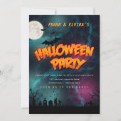 Invitation Personnaliser de la fête du costume d'Halloween (Devant)