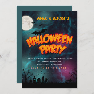 Invitation Personnaliser de la fête du costume d'Halloween