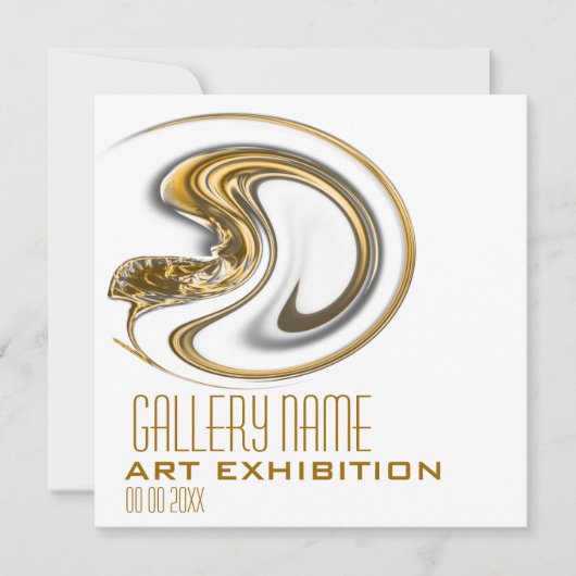 Invitation PERSONNALISER de la galerie d'art (Devant)