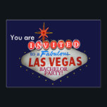 Invitation Personnaliser de l'Affiche de bienvenue Las Vegas<br><div class="desc">Un graphique personnalisé qui vous permet de modifier le célèbre panneau Welcome to Las Vegas avec votre propre texte personnalisé, tel que "Married in Fabulous Las Vegas" ou "You Are Invited to a Fabulous Las Vegas Bachelor Party" (exemple illustré). Les images sont de urbanphotos.net. Cliquez sur le bouton Customiser et...</div>