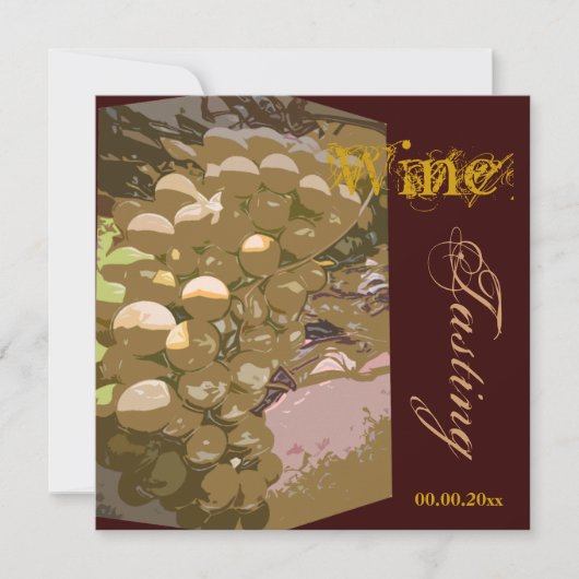 Invitation PERSONNALISER de partie de célébration de vin du (Devant)