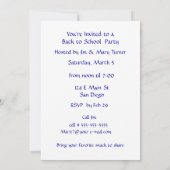 Invitation PERSONNALISER de retour à la fête scolaire (Dos)