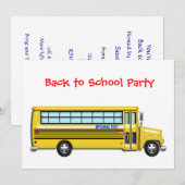 Invitation PERSONNALISER de retour à la fête scolaire (Devant / Derrière)