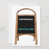 Invitation Personnaliser des signes debout en bois et tableau (Devant)