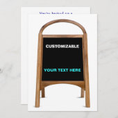 Invitation Personnaliser des signes debout en bois et tableau (Devant / Derrière)