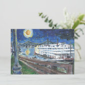 Invitation Personnaliser d'invitation de bateau de Starry Nig (Debout devant)