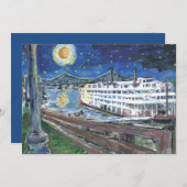 Invitation Personnaliser d'invitation de bateau de Starry Nig (Devant / Derrière)