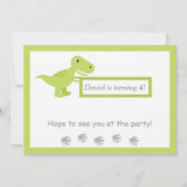 Invitation personnaliser d'invitation de Dinosaur T-rex anniv (Dos)