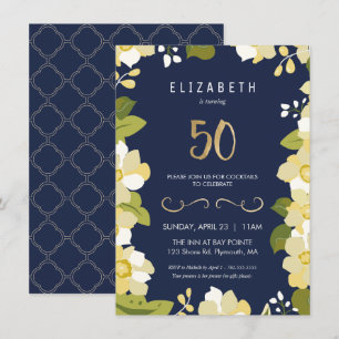 Invitation personnaliser d'invitation du 50e anniversaire de