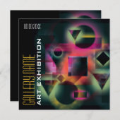 Invitation PERSONNALISER d'ouverture de la galerie d'art (Devant / Derrière)