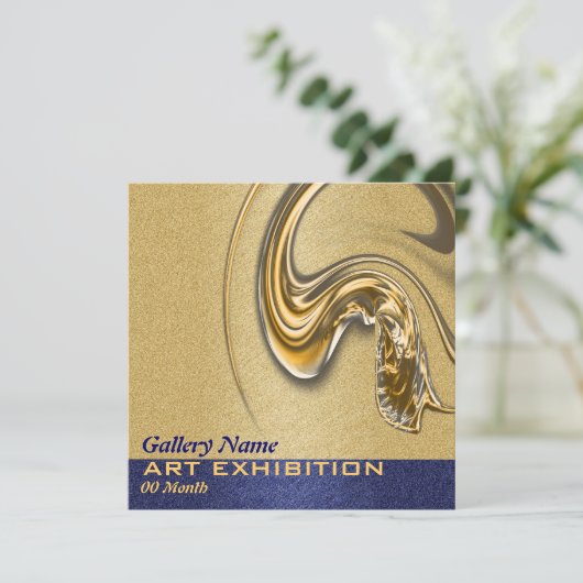 Invitation Personnaliser d'ouverture de l'exposition d'art (Debout devant)