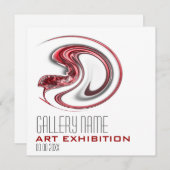 Invitation PERSONNALISER d'ouverture d'exposition de galerie (Devant / Derrière)