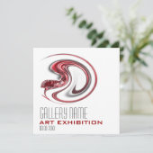 Invitation PERSONNALISER d'ouverture d'exposition de galerie (Debout devant)