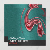 Invitation PERSONNALISER d'ouverture d'exposition de galerie (Devant / Derrière)