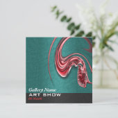 Invitation PERSONNALISER d'ouverture d'exposition de galerie (Debout devant)