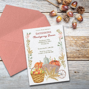 Invitation Personnaliser du dîner d'action de grâce de la fer