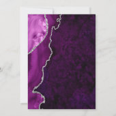 Invitation Personnaliser Élégante d'agate violet (Dos)