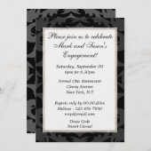 Invitation PERSONNALISER EN BLANC noir (Devant / Derrière)
