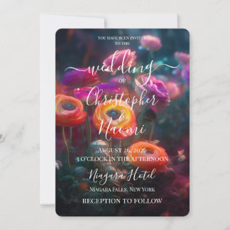Invitation PERSONNALISER : Fleurs Vibrantes