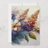 Invitation PERSONNALISER : Fleurs Vintage (Dos)