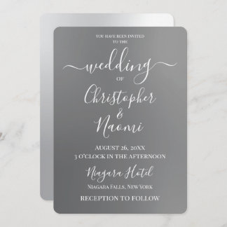 Invitation Personnaliser - Fond gris