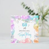 Invitation *~* PERSONNALISER GÉNÉRIQUE à tout âge. ballons go (Debout devant)