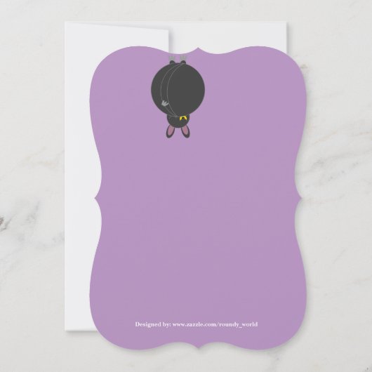 Invitation Personnaliser, Halloween éffrayant mignon vampire  (Dos)