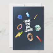 Invitation Personnaliser la fête de fin d'études sombres (Dos)