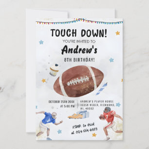 Invitation Personnaliser le football sportif Anniversaire