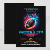 Invitation Personnaliser le football sportif Anniversaire (Devant / Derrière)