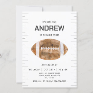 Invitation Personnaliser le football sportif Anniversaire
