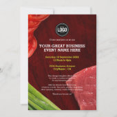 Invitation Personnaliser le thème du restaurant steak (Devant)