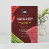 Invitation Personnaliser le thème du restaurant steak (Debout devant)