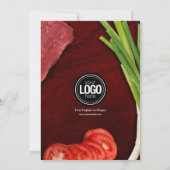 Invitation Personnaliser le thème du restaurant steak (Dos)