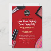 Invitation Personnaliser l'entreprise | Société de maquillage (Devant)