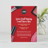 Invitation Personnaliser l'entreprise | Société de maquillage (Debout devant)