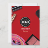 Invitation Personnaliser l'entreprise | Société de maquillage (Dos)