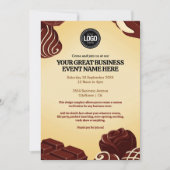 Invitation Personnaliser les affaires modernes de chocolat (Devant)