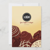 Invitation Personnaliser les affaires modernes de chocolat (Dos)