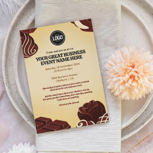 Invitation Personnaliser les affaires modernes de chocolat