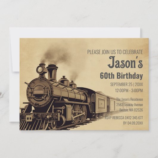 Invitation Personnaliser l'invitation d'anniversaire Vintage  (Devant)