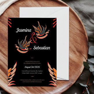 Invitation Personnaliser Love Swallows Tattoo Rockabilly Mari