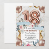 Invitation Personnaliser Luxueux 18e anniversaire Combiner Di (Devant / Derrière)