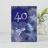 Invitation PERSONNALISER majeure de la fête du 40e anniversai (Debout devant)