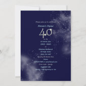 Invitation PERSONNALISER majeure de la fête du 40e anniversai (Dos)