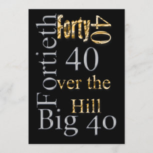 Invitation PERSONNALISER majeure de la fête du 40e anniversai