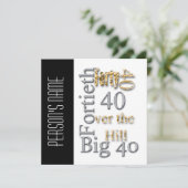 Invitation PERSONNALISER majeure de la fête du 40e anniversai (Debout devant)