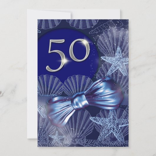 Invitation PERSONNALISER majeure de la fête du 50e anniversai (Devant)